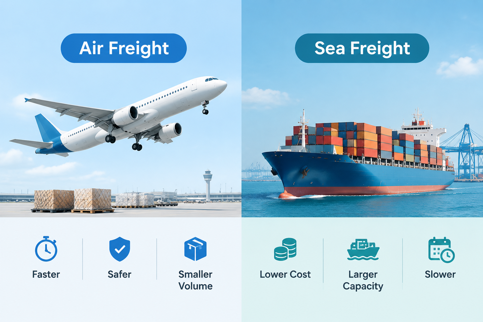 Air Freight vs Sea Freight from China to USA 2026: Which One Should You Choose?